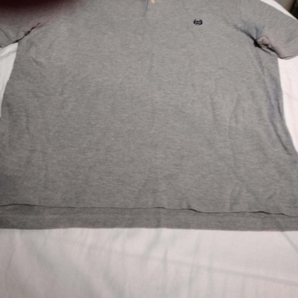 Chaps Heather Gray Cotton Pullover Short Sleeve Polo Shirt - Picture 9 of 10